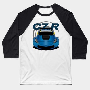 Vette Racecar Blue Baseball T-Shirt